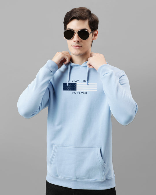 Adro Stay High Forever Graphic Hoodie – Light Blue