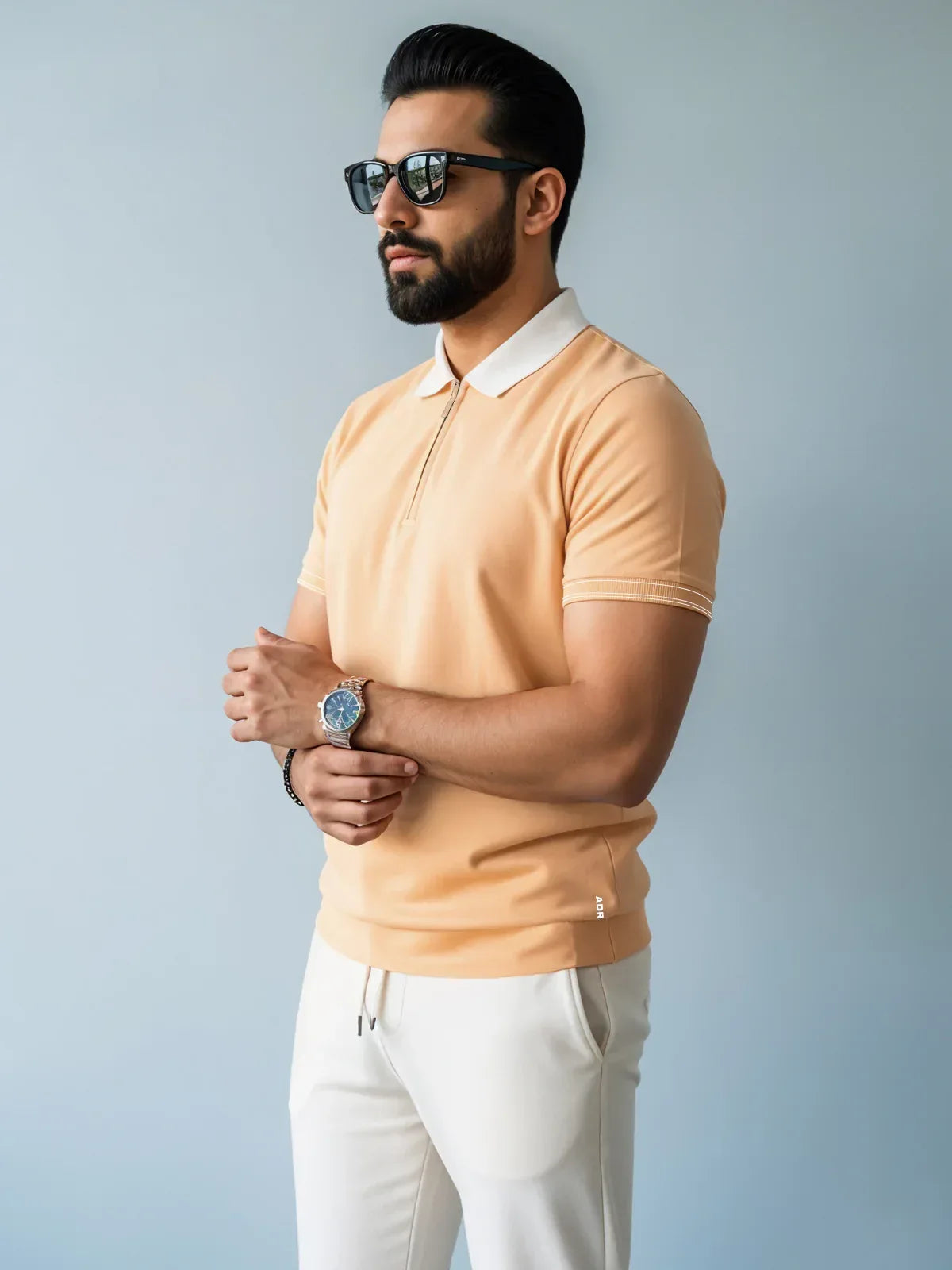 Adro Men’s Polo Shirt | Soft Cotton Blend | Trendy Casual Look