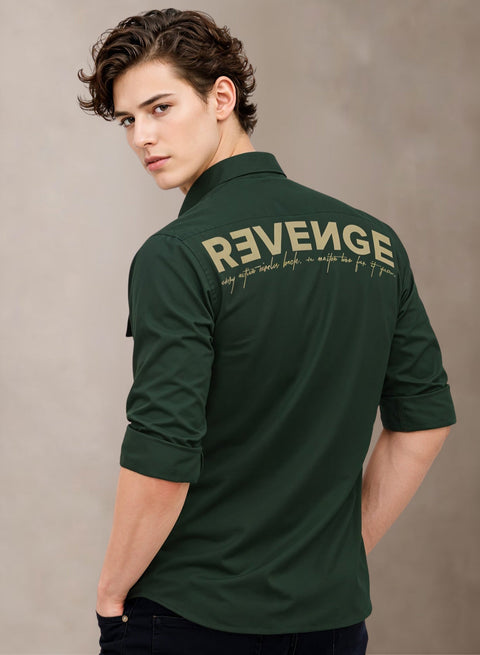 Adro Mens Cotton Twill Cargo Shirt Green| Stylish Outdoor Travel Shirt Green