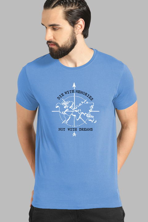 ADRO Die with Memories Not with Dreams Mens Printed T-Shirt