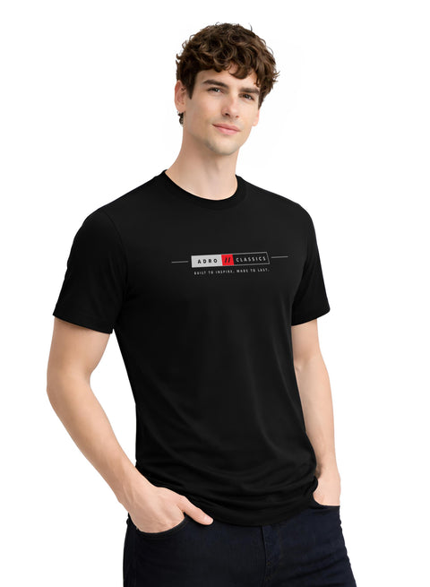 ADRO Mens Summer T-Shirt | Classic Heritage Printed Cotton Tshirt | Regular Fit Casual T-Shirts | Stylish Summer Tshirts