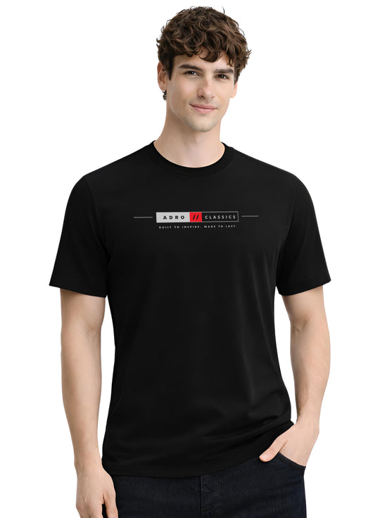ADRO Mens Summer T-Shirt | Classic Heritage Printed Cotton Tshirt | Regular Fit Casual T-Shirts | Stylish Summer Tshirts