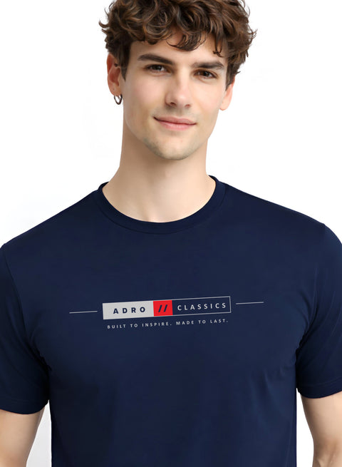 ADRO Mens Summer T-Shirt | Classic Heritage Printed Cotton Tshirt | Regular Fit Casual T-Shirts | Stylish Summer Tshirts