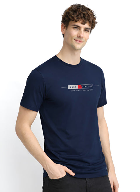ADRO Mens Summer T-Shirt | Classic Heritage Printed Cotton Tshirt | Regular Fit Casual T-Shirts | Stylish Summer Tshirts