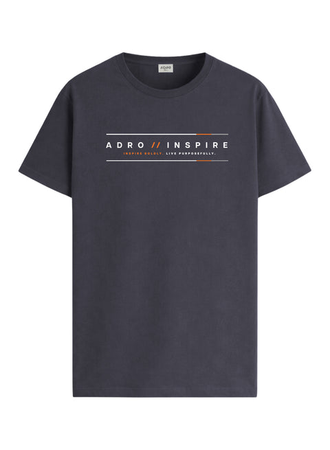 ADRO Mens Inspire Signature Printed T-Shirt for Men | Cotton Printed Tshirt | Regular Fit Casual T-Shirts | Summer Tshirts