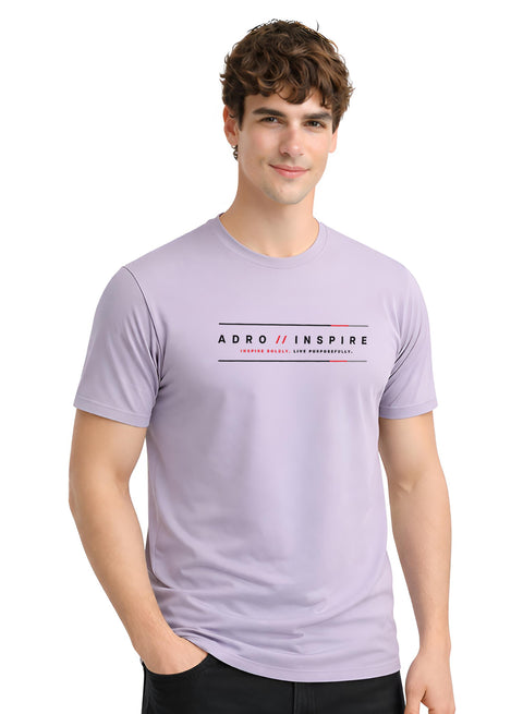ADRO Mens Inspire Signature Printed T-Shirt for Men | Cotton Printed Tshirt | Regular Fit Casual T-Shirts | Summer Tshirts