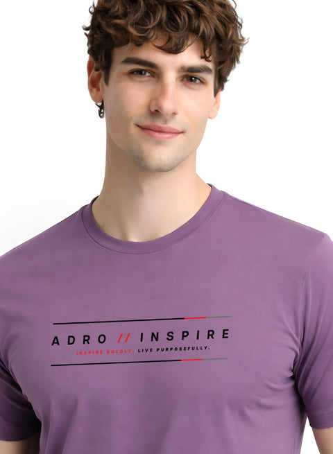 ADRO Mens Inspire Signature Printed T-Shirt for Men | Cotton Printed Tshirt | Regular Fit Casual T-Shirts | Summer Tshirts