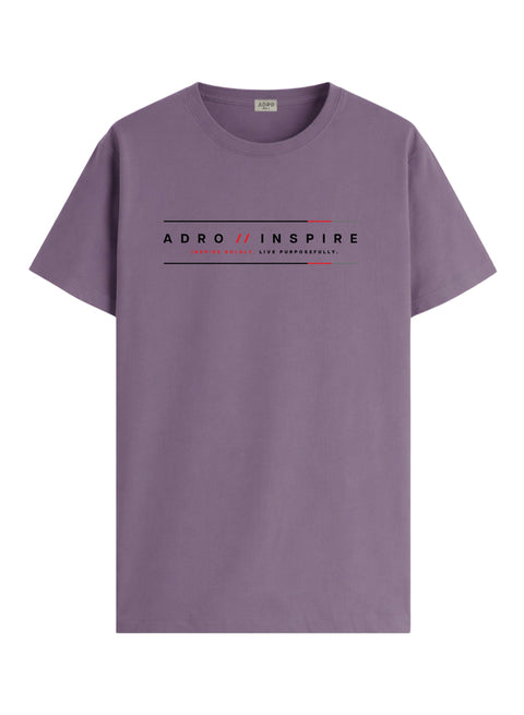 ADRO Mens Inspire Signature Printed T-Shirt for Men | Cotton Printed Tshirt | Regular Fit Casual T-Shirts | Summer Tshirts