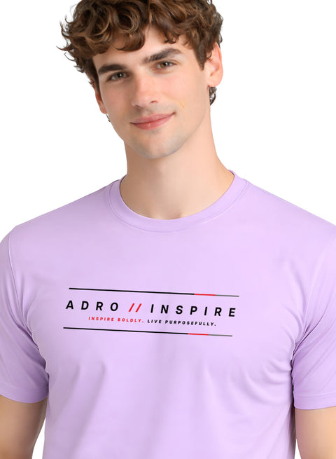 ADRO Mens Inspire Signature Printed T-Shirt for Men | Cotton Printed Tshirt | Regular Fit Casual T-Shirts | Summer Tshirts