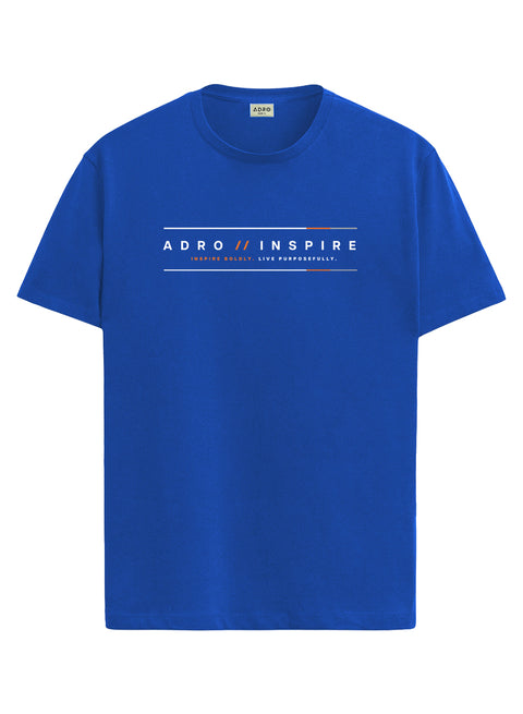 ADRO Mens Inspire Signature Printed T-Shirt for Men | Cotton Printed Tshirt | Regular Fit Casual T-Shirts | Summer Tshirts