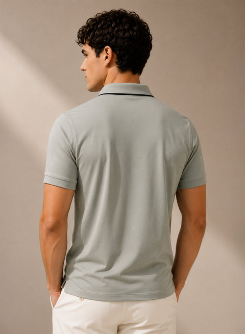 ADRO Mens Polo TShirt | Airtex Cotton Matty Fabric | Regular Fit | Breathable, Durable & Premium Casual Polo T-Shirt for Men | Agave