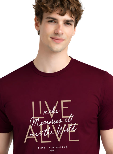 ADRO Printed Tshirt for Men | Cotton Printed T-shirt | Regular Fit Casual Mens T-Shirts | Premium Summer Tshirts
