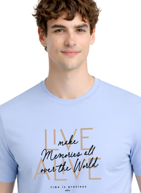 ADRO Printed Tshirt for Men | Cotton Printed T-shirt | Regular Fit Casual Mens T-Shirts | Premium Summer Tshirts