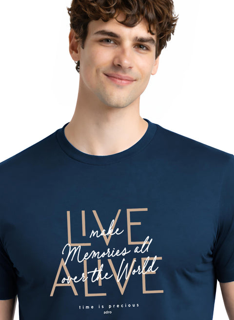 ADRO Printed Tshirt for Men | Cotton Printed T-shirt | Regular Fit Casual Mens T-Shirts | Premium Summer Tshirts