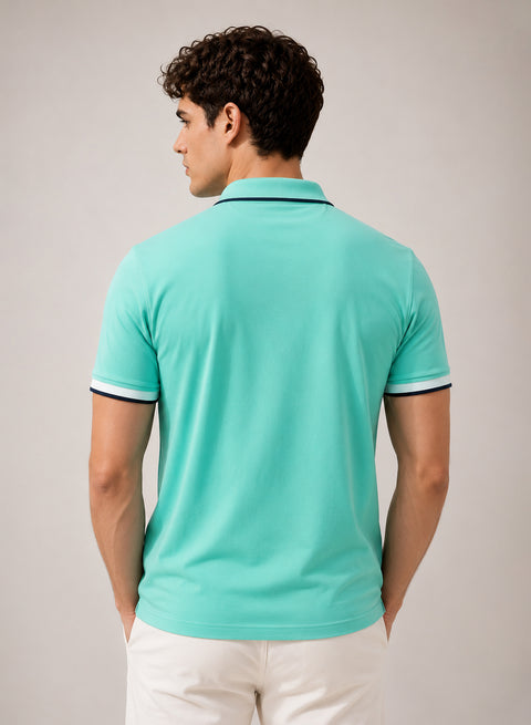 Adro Multicolour Polo T Shirt | 100% Cotton Mens Polo Tshirt | Regular Fit Half Sleeve Cut & Sew Polo T-shirt for men  | Cool Crest