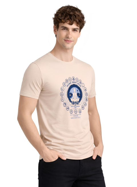 ADRO Yoga T-Shirt for Men | Mandala Printed Cotton Tshirt  | Regular Fit Casual T-Shirts | Premium Summer Tshirts