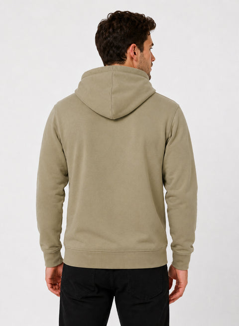 ADRO Zipper Hoodie for Men | 300 GSM Cotton Hoodies | Regular Fit Jacket for Men with Pockets | Sweatshirts with Zipper for Men | Sand Beige