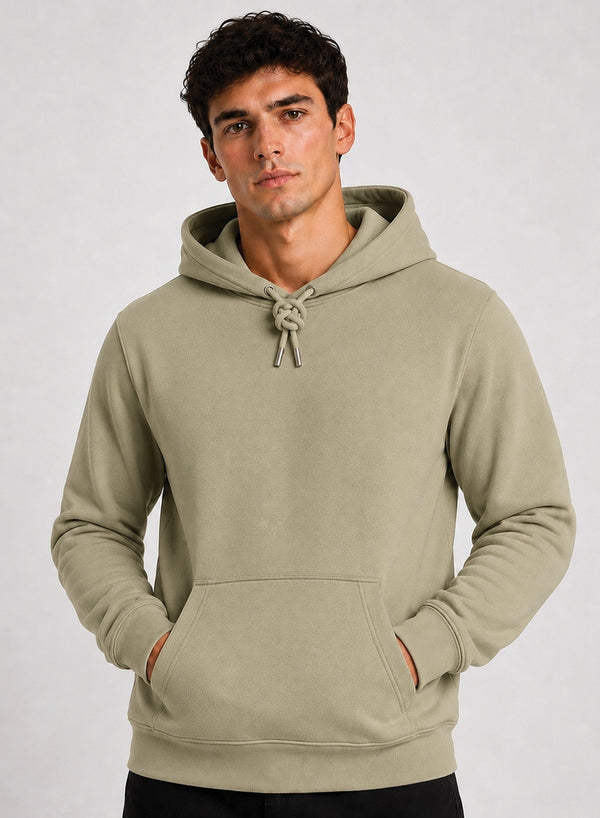 ADRO Hoodie for men | 300 GSM Cotton Fleece Warm & Soft Fabric | Mens Hoodies | Casual Sweatshirt for Winter, Travel & Collage | Regular Fit Hooded Pullover | Sand Beige