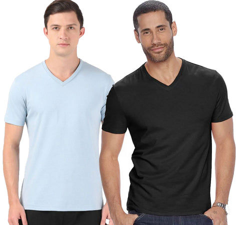 V Neck Half Sleeve T-shirt for Men (Pack of 2) - ADRO Fashion