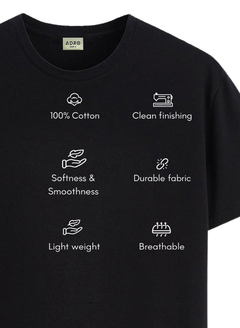 Men’s Cotton T-Shirt Combo Pack of 3 | Regular Fit | ADRO Basics