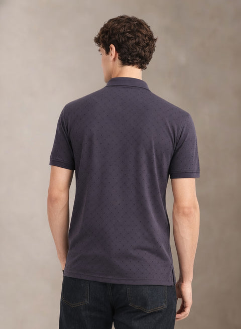 Adro Polo T-Shirt for Men | Allover Printed Polo T Shirt | Cotton Polo Tshirt