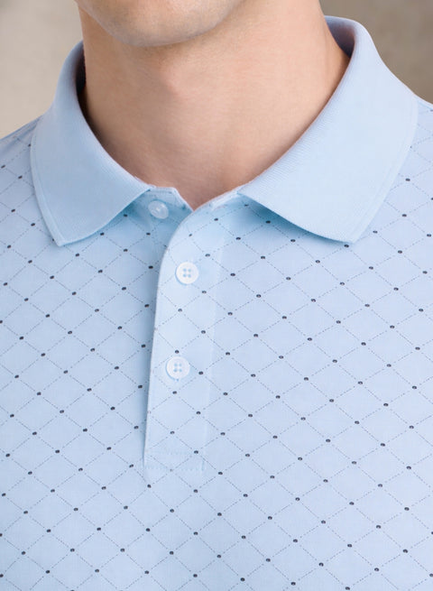 Adro Polo T-Shirt for Men | Allover Printed Polo T Shirt | Cotton Polo Tshirt