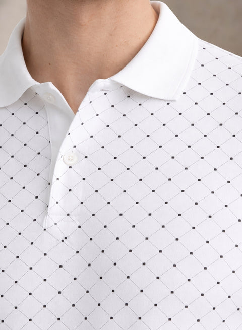 Adro Polo T-Shirt for Men | Allover Printed Polo T Shirt | Cotton Polo Tshirt