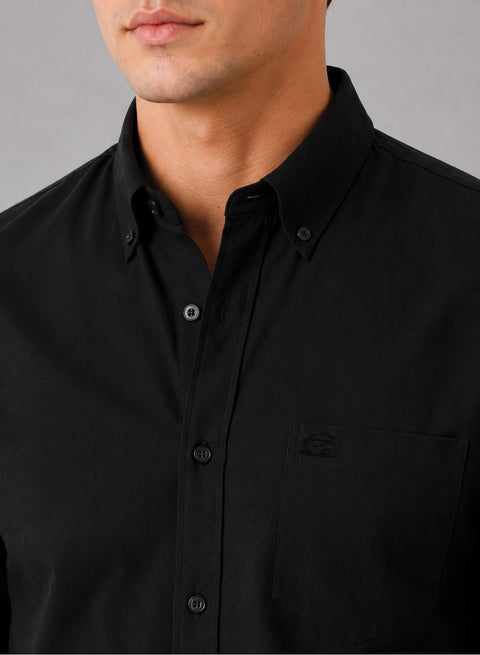 ADRO Premium Oxford Cotton Casual Shirt – Black