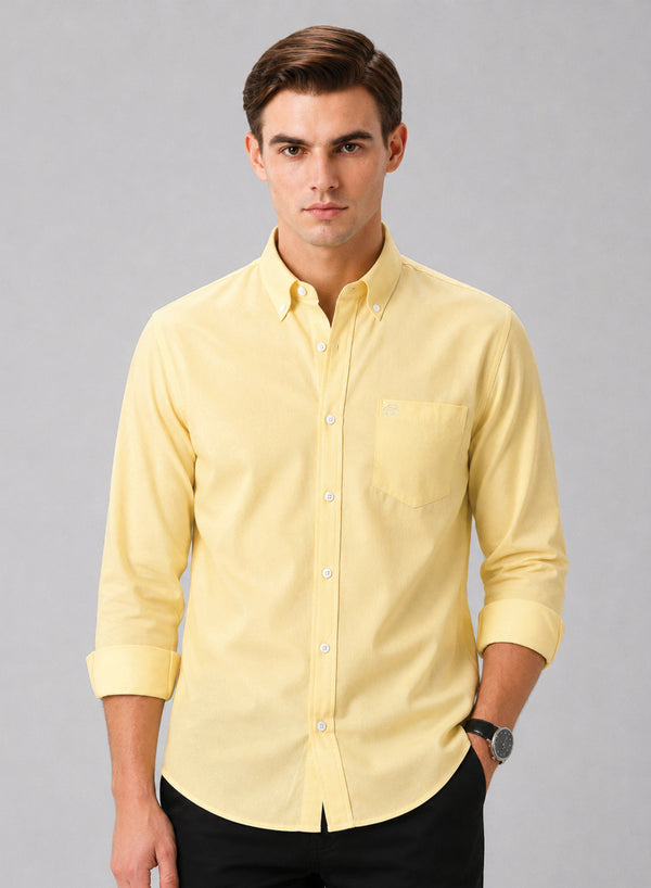 ADRO Premium Oxford Cotton Casual Shirt – Buttercream