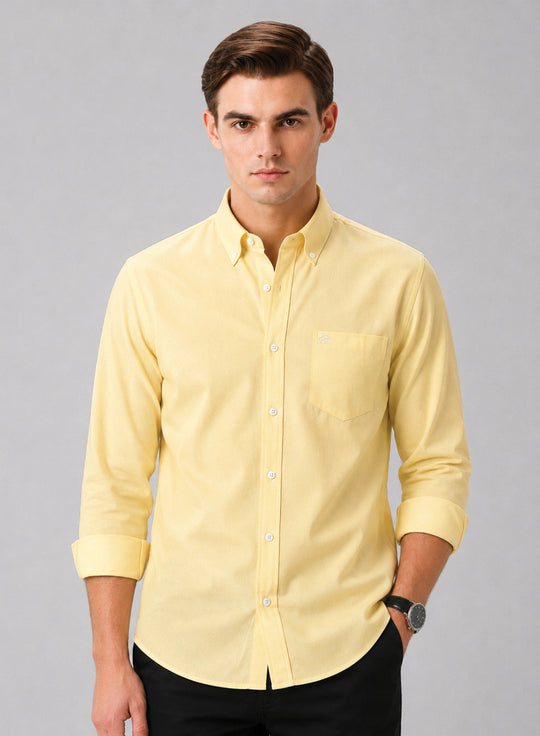 ADRO Premium Oxford Cotton Casual Shirt – Buttercream