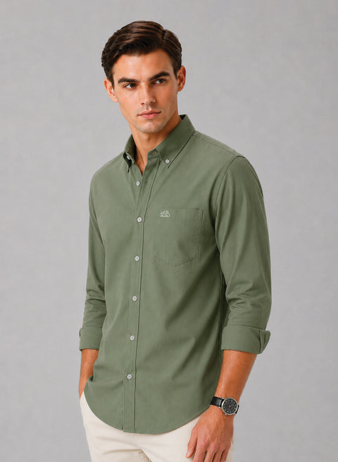 ADRO Premium Oxford Cotton Casual Shirt – Celadon