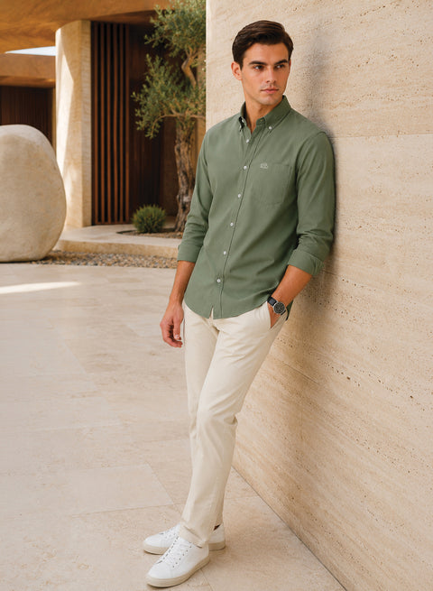 ADRO Premium Oxford Cotton Casual Shirt – Celadon