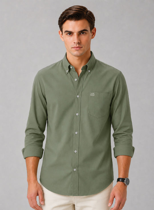 ADRO Premium Oxford Cotton Casual Shirt – Celadon