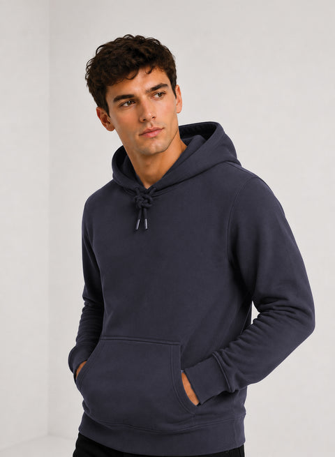 ADRO Hoodie for men | 300 GSM Cotton Fleece Warm & Soft Fabric | Mens Hoodies | Casual Sweatshirt for Winter, Travel & Collage | Regular Fit Hooded Pullover | Gunmetal Grey