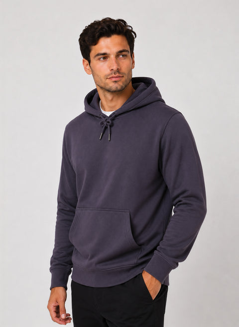 ADRO Hoodie for men | 300 GSM Cotton Fleece Warm & Soft Fabric | Mens Hoodies | Casual Sweatshirt for Winter, Travel & Collage | Regular Fit Hooded Pullover | Gunmetal Grey
