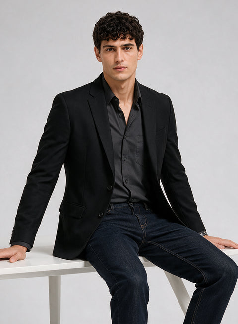 ADRO Men's Premium Cotton Satin Shirt | Solid Full Sleeve Casual Shirt | Regular Fit | Dark Grey