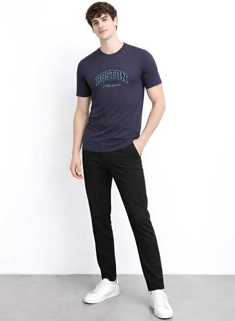 Adro Mens Boston City Printed Tshirt | Athletic Stylish Summer College Cotton T-shirt | Sporty Comfortable T shirts | Regular Fit