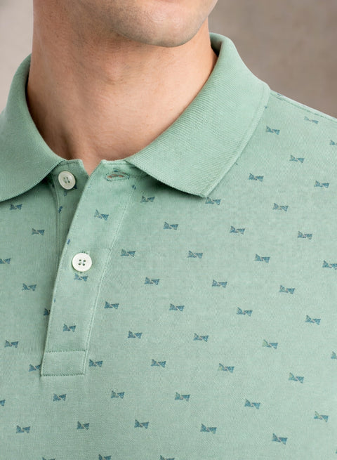 Adro Polo T-Shirt for Men | Allover Printed Polo T Shirt | Cotton Polo Tshirt