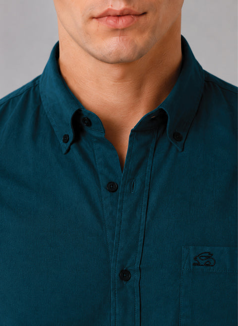 ADRO Premium Oxford Cotton Casual Shirt – Deep-Teal