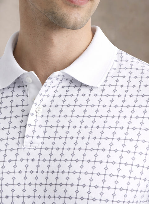 Adro Polo T-Shirt for Men | Allover Printed Polo T Shirt | Cotton Polo Tshirt