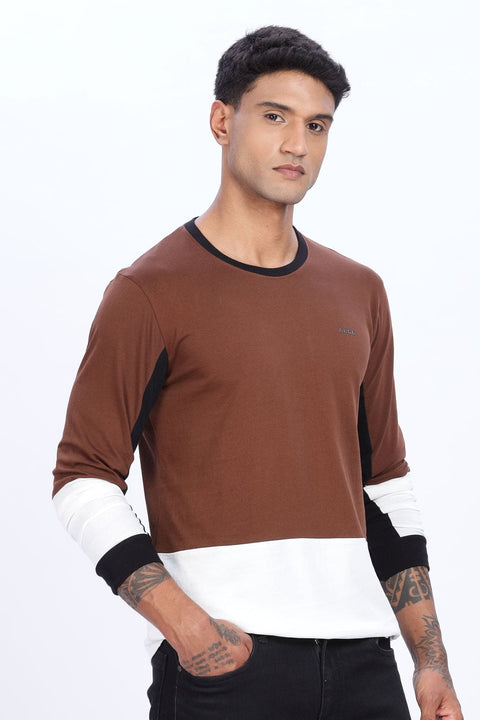 Adro Men Full Sleeve T-Shirt | Premium Cotton Tshirt for Men|Casual Fashion Relaxed Fit Full Sleeve Round neck Tshirt