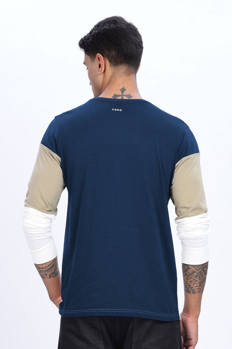 Adro Men Full Sleeve T-Shirt | Premium Cotton Tshirt for Men|Casual Fashion Relaxed Fit Full Sleeve Round neck Tshirt