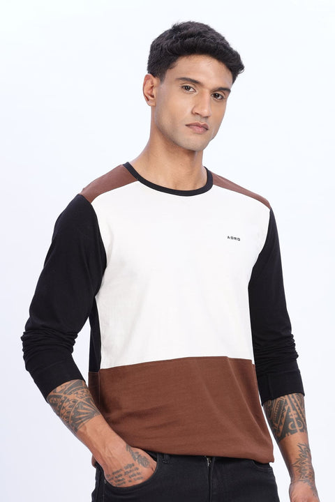 Adro Men Full Sleeve T-Shirt | Premium Cotton Tshirt for Men|Casual Fashion Relaxed Fit Full Sleeve Round neck Tshirt