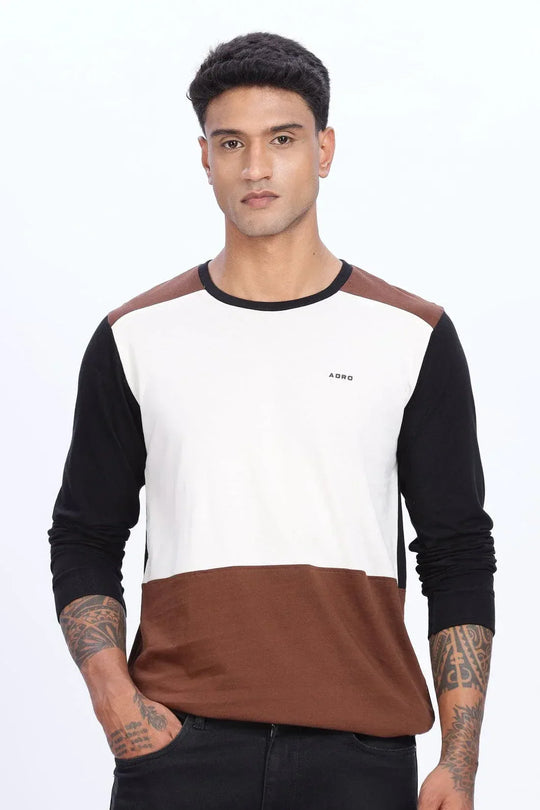 Adro Men’s Full Sleeve T-Shirt | Soft Cotton | Casual Streetwear