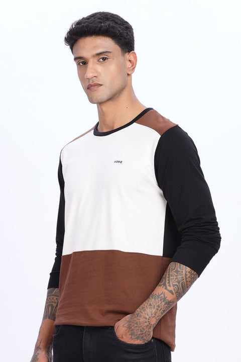 Adro Men Full Sleeve T-Shirt | Premium Cotton Tshirt for Men|Casual Fashion Relaxed Fit Full Sleeve Round neck Tshirt