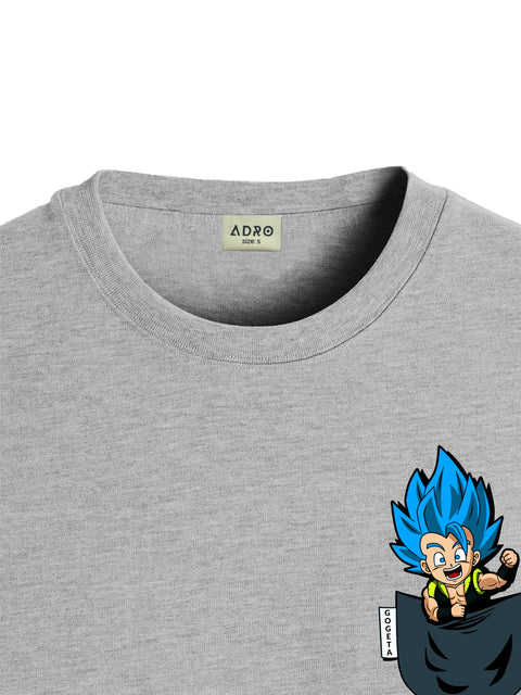 Adro Tshirt for Men | Anime T shirt for men | 100% Cotton Tshirt | Graphic Printed T-shirt | Chest Printed Tshirt | Gogeta Anime Tshirt | T-shirts