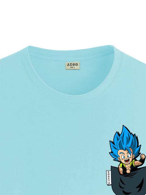 Adro Tshirt for Men | Anime T shirt for men | 100% Cotton Tshirt | Graphic Printed T-shirt | Chest Printed Tshirt | Gogeta Anime Tshirt | T-shirts