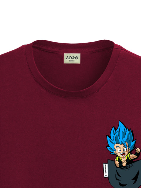 Adro Tshirt for Men | Anime T shirt for men | 100% Cotton Tshirt | Graphic Printed T-shirt | Chest Printed Tshirt | Gogeta Anime Tshirt | T-shirts