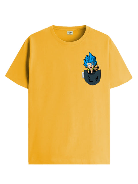 Adro Tshirt for Men | Anime T shirt for men | 100% Cotton Tshirt | Graphic Printed T-shirt | Chest Printed Tshirt | Gogeta Anime Tshirt | T-shirts