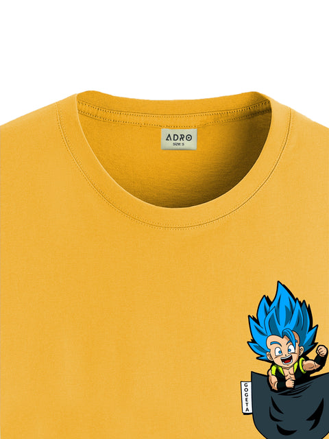 Adro Tshirt for Men | Anime T shirt for men | 100% Cotton Tshirt | Graphic Printed T-shirt | Chest Printed Tshirt | Gogeta Anime Tshirt | T-shirts